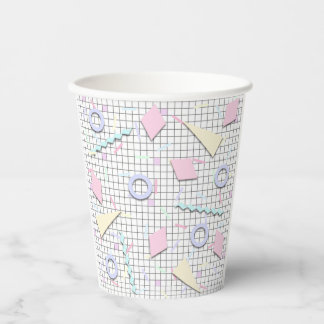 Gobelets En Papier 80s Candy Pastel Geo Tasses d'impression