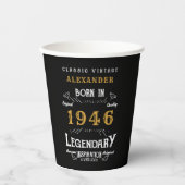 Gobelets En Papier 80th Birthday 1946 Legendary Retro (Recto)