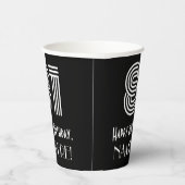 Gobelets En Papier 81e anniversaire — Art Déco Inspiré Look "81" + No (Droite)