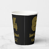 Gobelets En Papier 84e anniversaire : Art Déco Inspiré Look "84" & No (Droite)