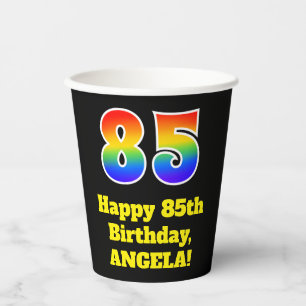 Gobelets En Papier 85e anniversaire : Coloré, Amusant, Excitant, Arc