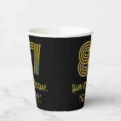 Gobelets En Papier 87e anniversaire : Art Déco Inspiré Look "87" & No (Gauche)