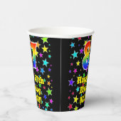 Gobelets En Papier 87e anniversaire : Fun Stars Motif et Rainbow 87 (Droite)