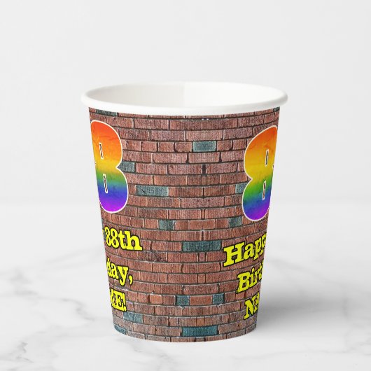 Gobelets En Papier 88e anniversaire : Arc en ciel inspiré par les gra