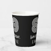 Gobelets En Papier 89e anniversaire — Art Déco Inspiré Look "89" + No (Gauche)