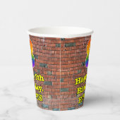 Gobelets En Papier 8e anniversaire : Arc-en-ciel amusant inspiré par  (Droite)