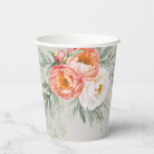 Gobelets En Papier 90 ans Feminine Floral aimée 90e anniversaire (Verso)