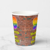 Gobelets En Papier 90e anniversaire : Arc en ciel inspiré par les gra (Droite)