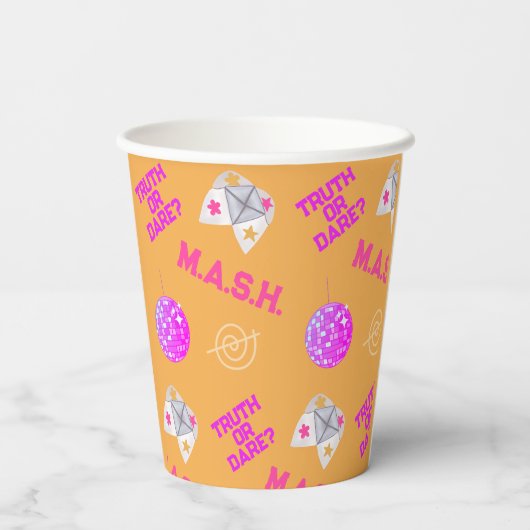 Gobelets En Papier 90's Throwback Pink and Orange (Verso)