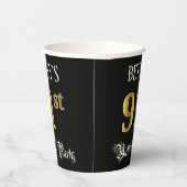 Gobelets En Papier 91e fête d'anniversaire — Script fantaisie, Faux G (Droite)