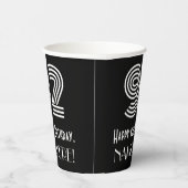 Gobelets En Papier 92e anniversaire — Art Déco Inspiré Look "92" + No (Droite)