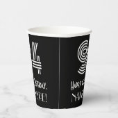 Gobelets En Papier 94e anniversaire — Art Déco Inspiré Look "94" + No (Droite)