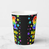 Gobelets En Papier 94e anniversaire : Fun Stars Motif et Rainbow 94 (Gauche)