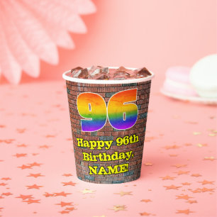 Gobelets En Papier 96e anniversaire : Arc en ciel inspiré par les gra