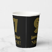 Gobelets En Papier 97th Birthday: Art Deco Inspired Look “97” & Name (Droite)