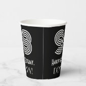 Gobelets En Papier 98e anniversaire — Art Déco Inspiré Look "98" + No (Droite)