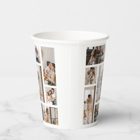 Gobelets En Papier 9 Photo Collage Modèle Personnaliser les tasses de (Droite)