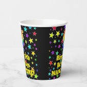 Gobelets En Papier 9e anniversaire : Fun Stars Motif et Rainbow 9 (Gauche)