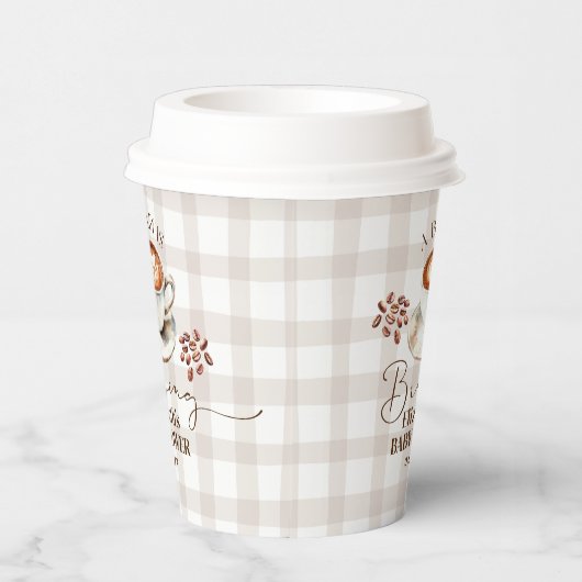 Gobelets En Papier A Baby is Brewing Coffee Theme Baby Shower (Droite)