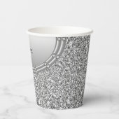 Gobelets en papier à cadre pailleté argent (Verso)