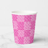 Gobelets En Papier à damiers Amour en Magenta et Blanc (Droite)
