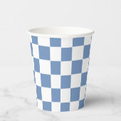 Gobelets En Papier à damiers bleu/gris et blanc (Droite)