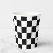 Gobelets En Papier à damiers carré noir et blanc (Droite)