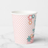 Gobelets En Papier à damiers Daisy Anniversaire Coupes de papier (Droite)