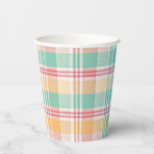 Gobelets En Papier À damiers multicouleur (Verso)