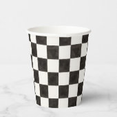 Gobelets En Papier À damiers noir et blanc (Droite)