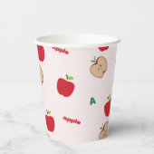 Gobelets En Papier A est pour rose pomme (Verso)