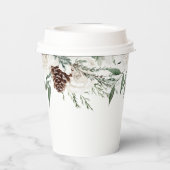 Gobelets En Papier À feuillage persistant élégante douche nuptiale au (Verso)