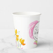 Gobelets en papier à fleurs personnalisés pour Bab (Droite)