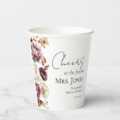 Gobelets En Papier À la future Mme Shower de mariage (Verso)