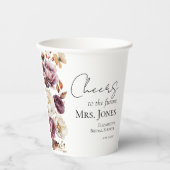 Gobelets En Papier À la future Mme Shower de mariage (Recto)