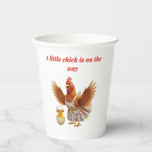 Gobelets En Papier A little chick is on the way  (Recto)