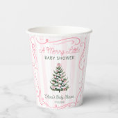 Gobelets En Papier A Merry Little Christmas Tree Baby Shower (Verso)