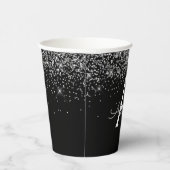 Gobelets en papier à monogramme avec paillettes ar (Droite)