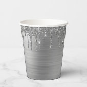 Gobelets en papier à monogramme avec paillettes et (Verso)