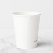 Gobelets en papier à monogramme blanc noir (Droite)