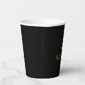 Gobelets en papier à monogramme noir et or (Droite)