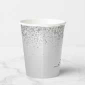 Gobelets en papier à monogramme pailleté et scinti (Droite)