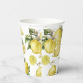 Gobelets en papier à motif citrons succulents (Droite)