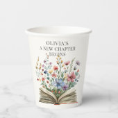 Gobelets En Papier A New Chapter Begins Book Baby Shower (Recto)
