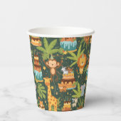 Gobelets en papier à thème jungle pour anniversair (Verso)