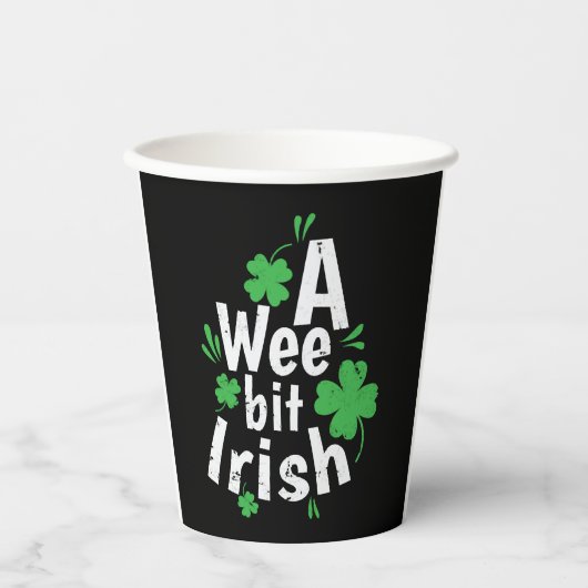 Gobelets En Papier A Wee bit Irish St. Patricks Day (Recto)