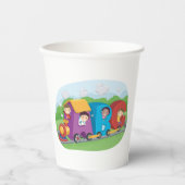 Gobelets En Papier ABC Alphabet Train avec enfants amusant éducatif (Recto)