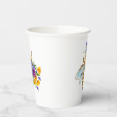 Gobelets En Papier abeille des fleurs avec plantes sauvages (Gauche)