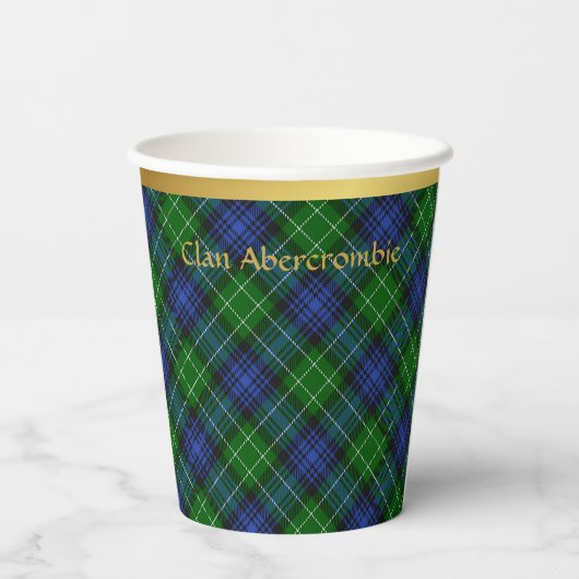 Gobelets En Papier Abercrombie Tartan personnalisé Noël (Verso)