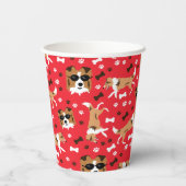 Gobelets En Papier Abris Shetland Sheepdog Collie Chien (Verso)